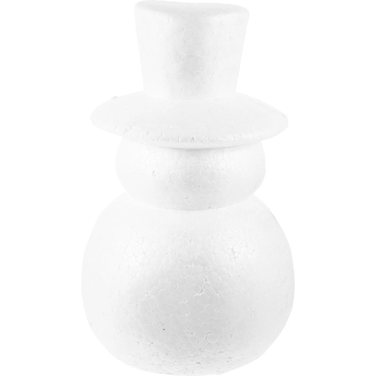 

Christmas Decor DIY Snowman Polystyrene Foam Shape Decoration Double Ball Hat Design Suitable Indoor Outdoor Xmas Snowman Mold