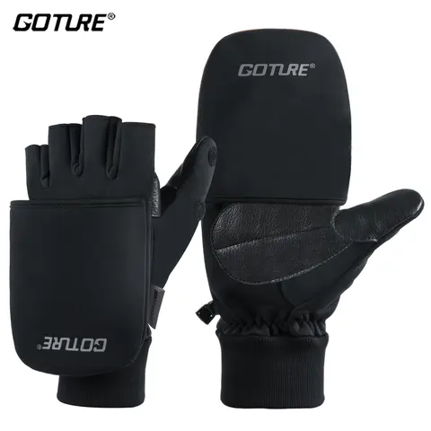 Goture – gants de pêche d'hiver en cuir respirant, demi-doigt complet, antidérapants, imperméables, pour cyclisme, course à pied, accessoires