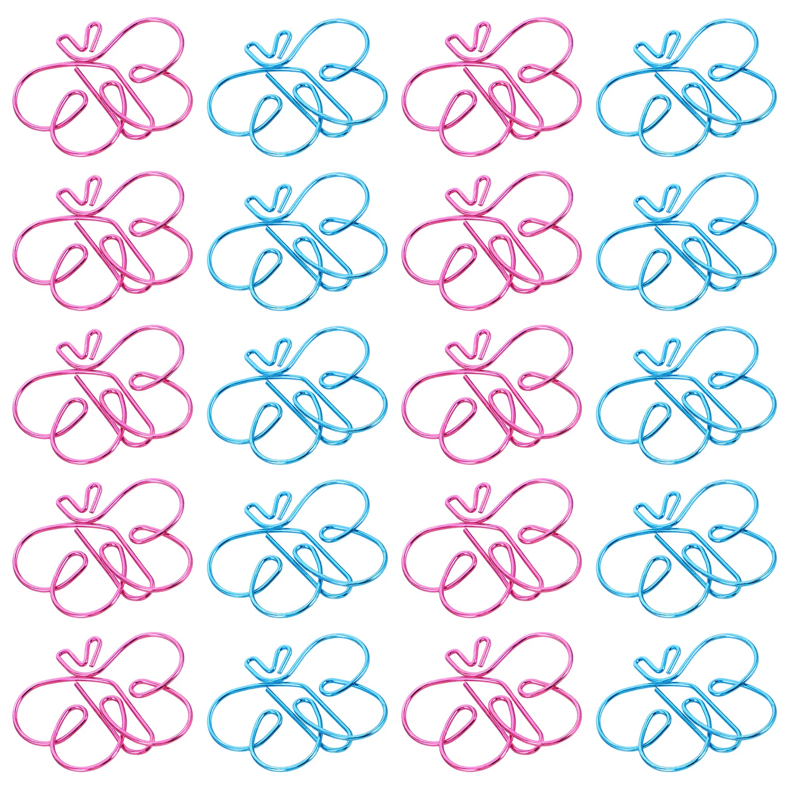 24 Pcs Paper Clip Creative Bookmarks Clips Animal Shaped Paperclip Metal School Supplies Butterfly
