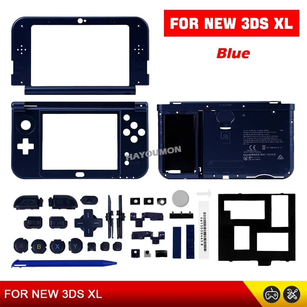 Middle Frame Housing Shell For NEW 3DS XL Back Battery Cover and Middle/Screen Frame with Full Buttons For New3DS LL/New 3DSXL