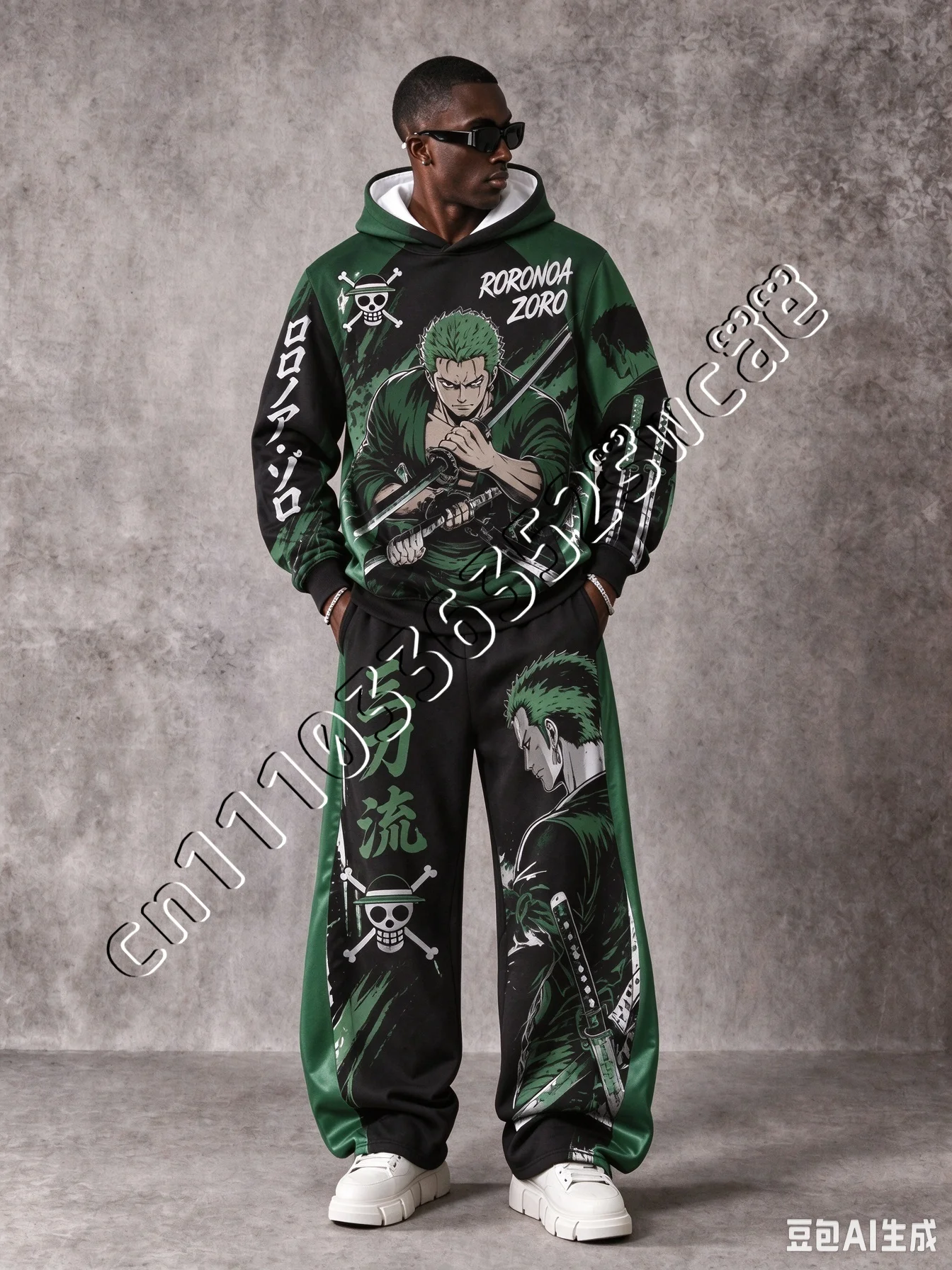 26/27 Neues One Piece Tony Tony Chopper Hoodie-Set Herbst Winter Trendiges Unisex Street-Fashion 2-teiliges Outfit Familien-Set – Detail 11