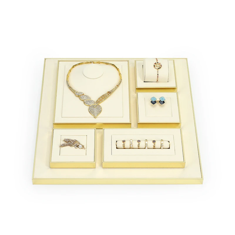 Light Luxury Window Jewelry Display Props Jewelry Display Rack High end Metal Necklace Ring Earring Display Rack