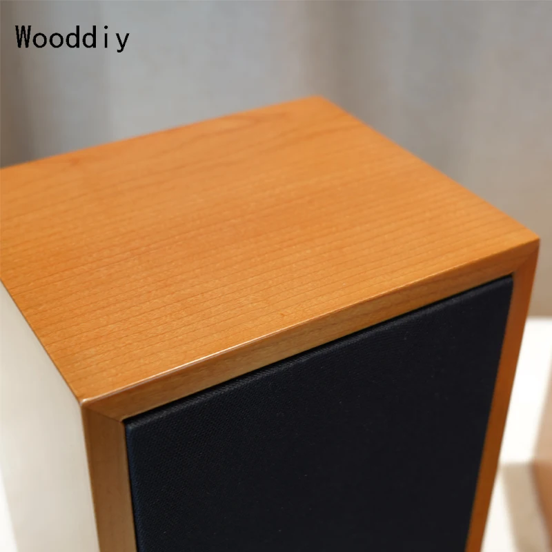 Imagem -03 - Wooddiy-two Way Shell Cabinet Livraria Vazio Birch Contraplacado Folheado Bordo Burl Selado Speaker Ls35a um Par