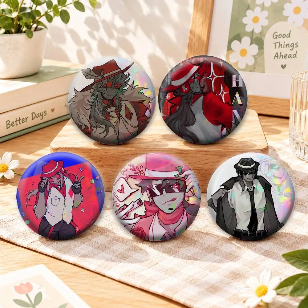 Gambler C-Chance Forsaken Badges Creative Tinplate Button PinsBrooch Badge Clothes Backpack