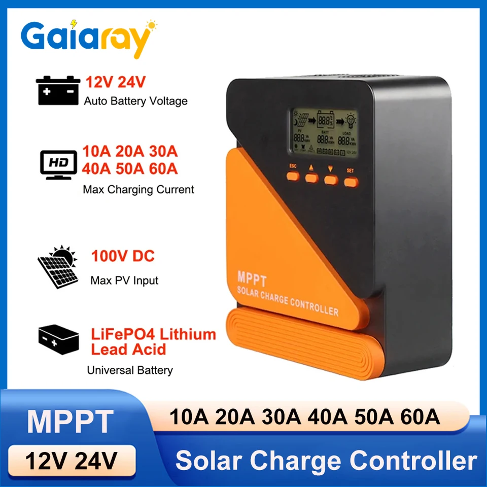 MPPT-Solar-Laderegler 60A – 12V/24V, 100V Eingang, Touchscreen, IP67 – Für Blei- & Lithium-Batterien