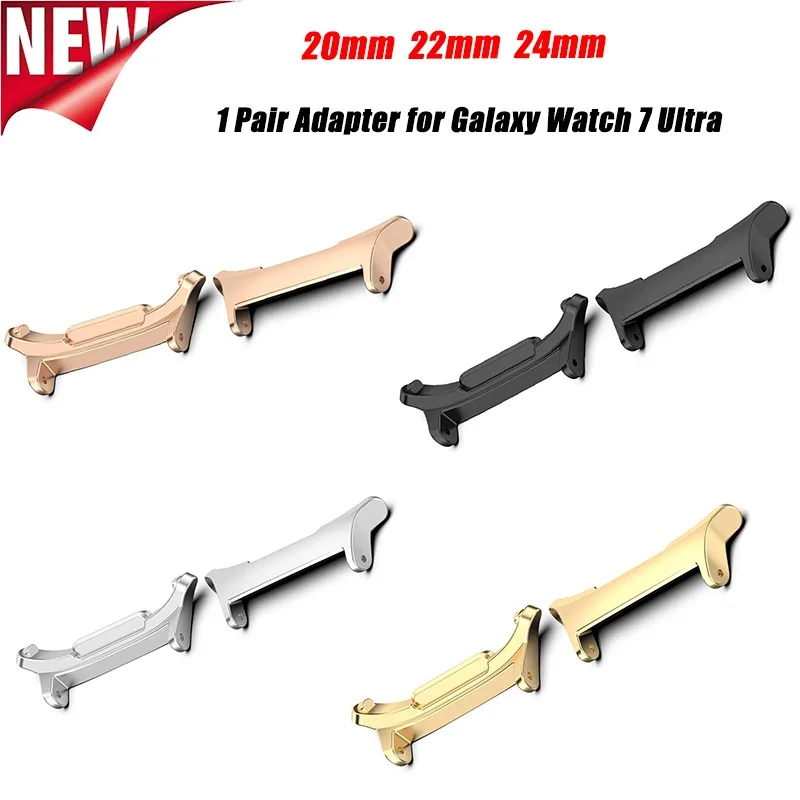 1 Paar Quick Fit-Adapter für Samsung Galaxy Watch 7 Ultra 47, Zubehör, Edelstahl-Anschluss für Galaxy Watch 7 Ultra Band
