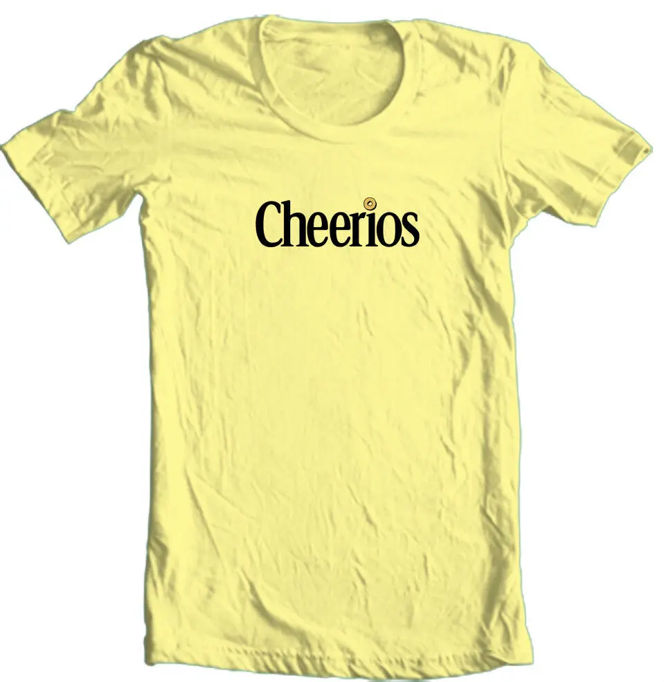 Cheerios T shirt retro 70's 80's adult regular fit graphic printed yellow tee