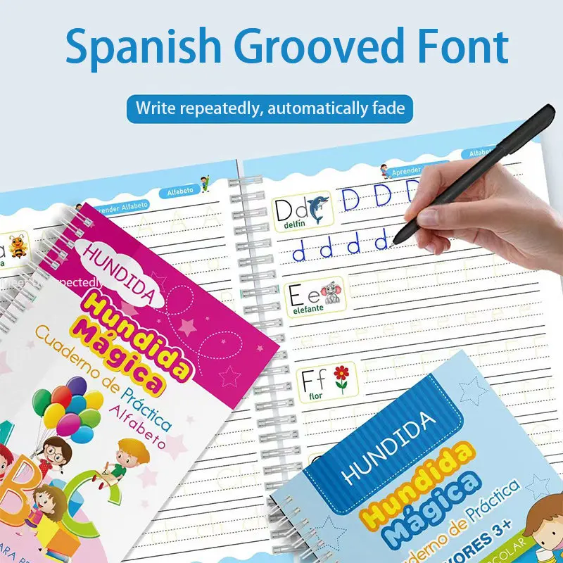 Spain SANK Copybooks Pen Magic Copy Book Free Wiping Children's Writing Sticker Practice Copybook For Calligraphy  Free Shipping