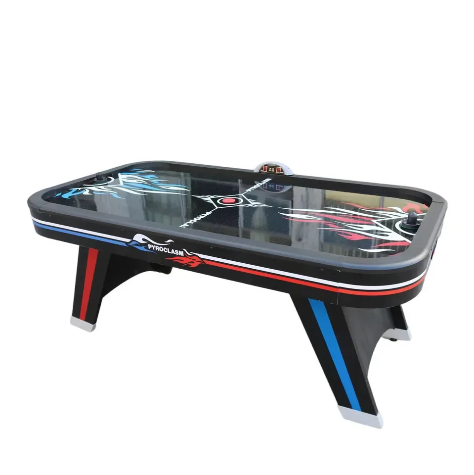 

6ft Air Hockey Table - Fast-paced air Powered Surface With Electronic Overhead Scoreboard - Includes 2 Pucks and 2 Pushers