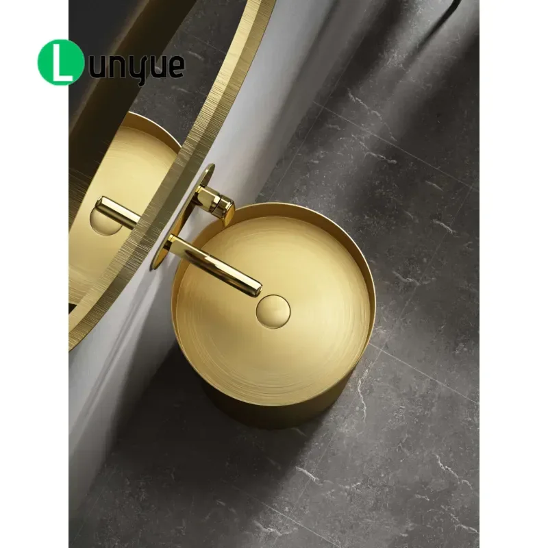 Floor to Ceiling Solid Surface Bathroom Sink Stone Composite Freestanding Wash Basin Modern Vanity for Home Hotel Decor