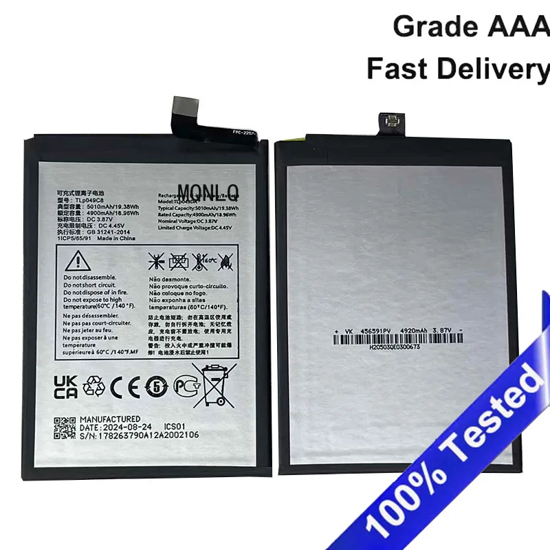 

2024 Новый аккумулятор TLP049C8 5010 мАч для аккумулятора ALCATEL 40se Lp049DA
