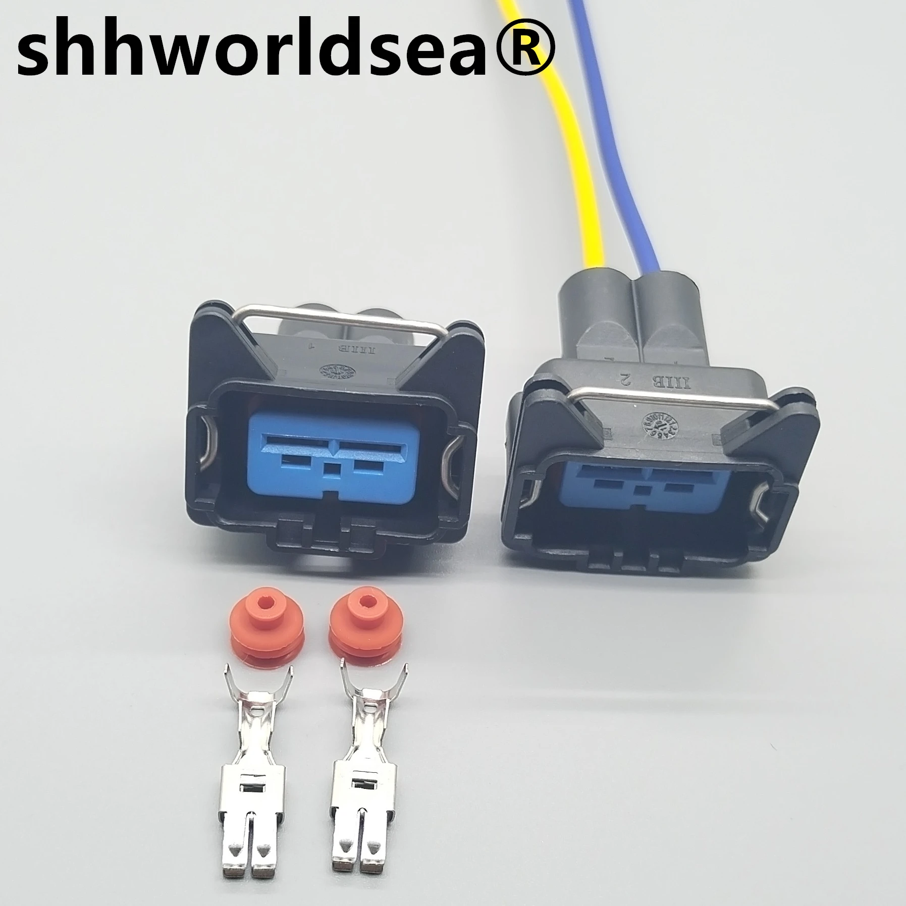 shhworldsea 2 Pin Automobile Connector Waterproof Housing DJ70252A-6.3-21 Wire Harness Plug Terminal 93BG-14489-KBA