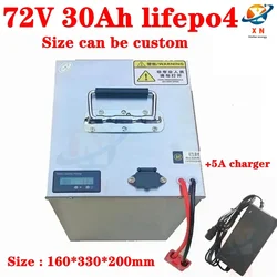 lithium 72v 30ah lifepo4 battery pack deep cycle with BMS 24S for 5000w 3000w bike scooter Tricycle motorcycle +5A charger