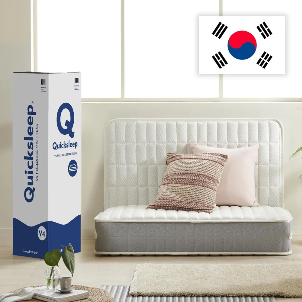 

"premium 5-inch tri-fold mattress with plush top and firm base - best sleep folding bed in a box"