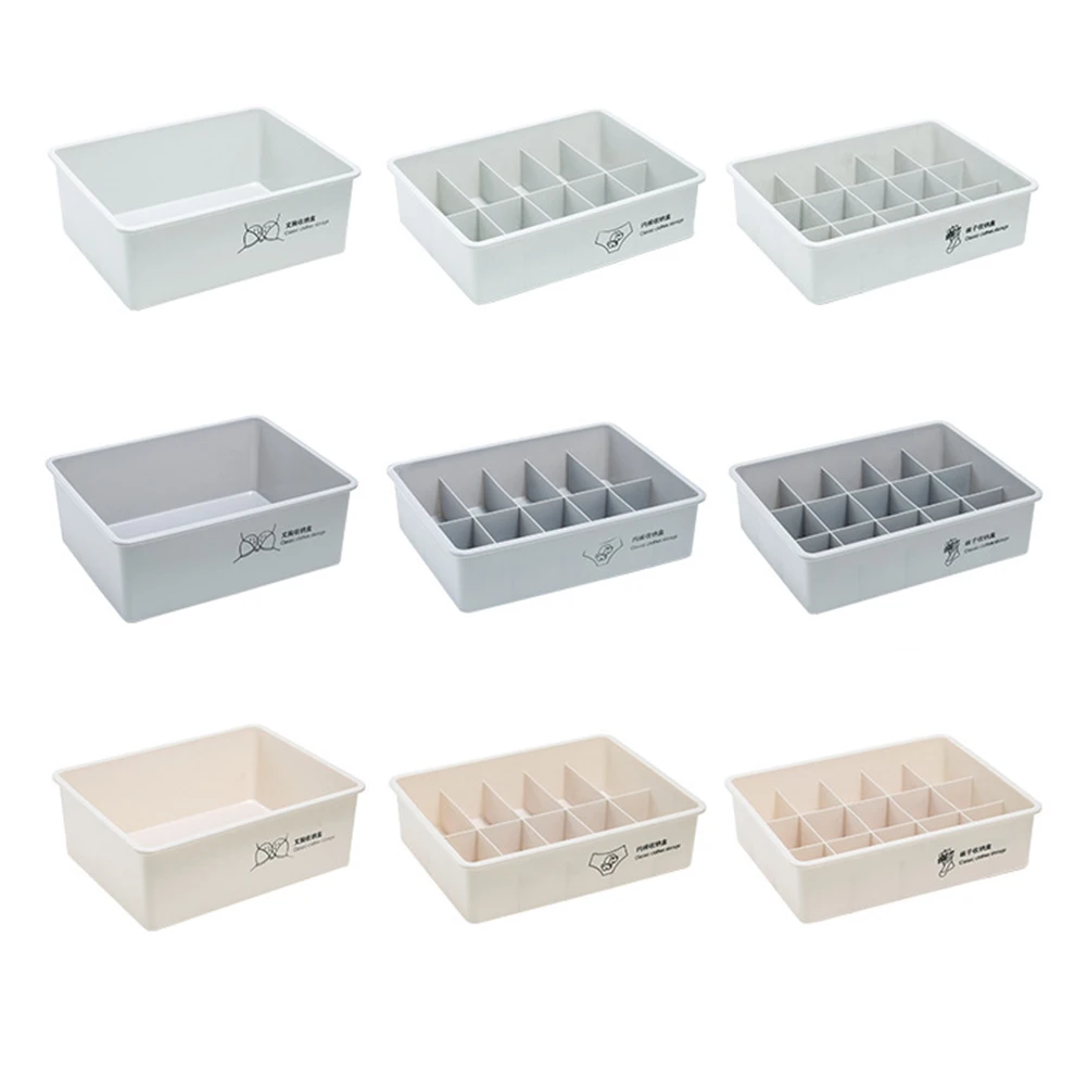 

10 Compartments Storage Box Socks Container Underwear Case Panties Organizer Student Plastic Safe Simple Design Visual