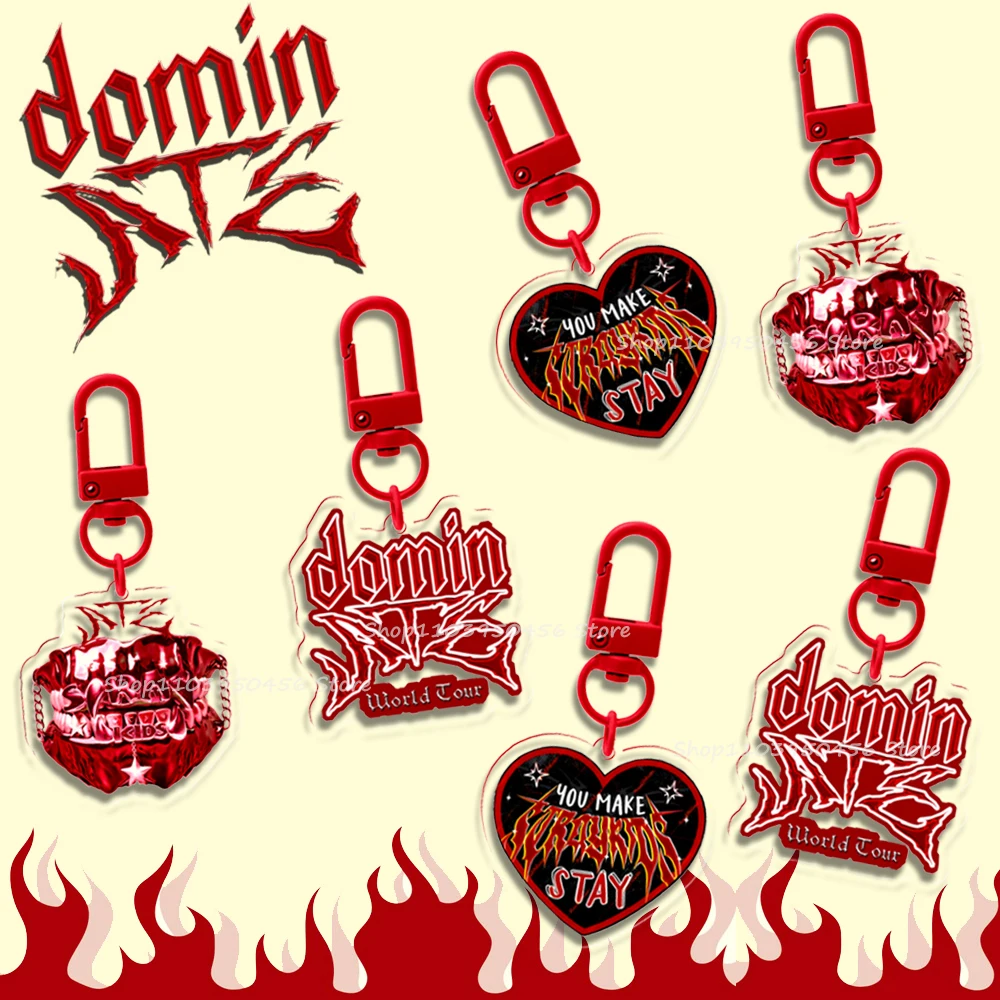 Llavero acrílico Kpop Stay ATE Domin Wold Tour Merch FELIX HYUNJIN Bangchan I.N LeeKnow, llavero con dije para bolso, accesorios de regalo divertidos