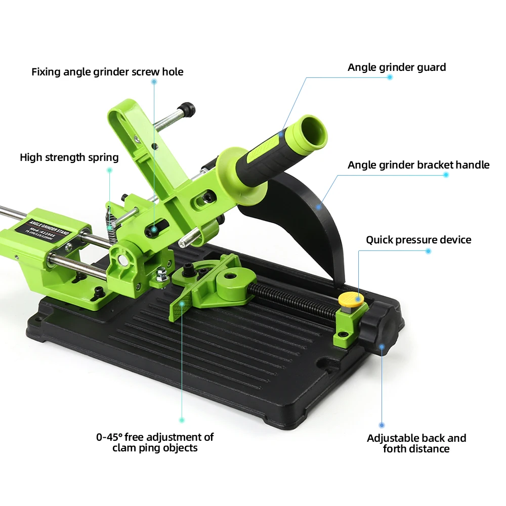 Imagem -03 - Allsome-angle Grinder Suporte Cutter Stand Bracket Máquina de Corte de 100 mm 115 mm 125 mm Bg612505