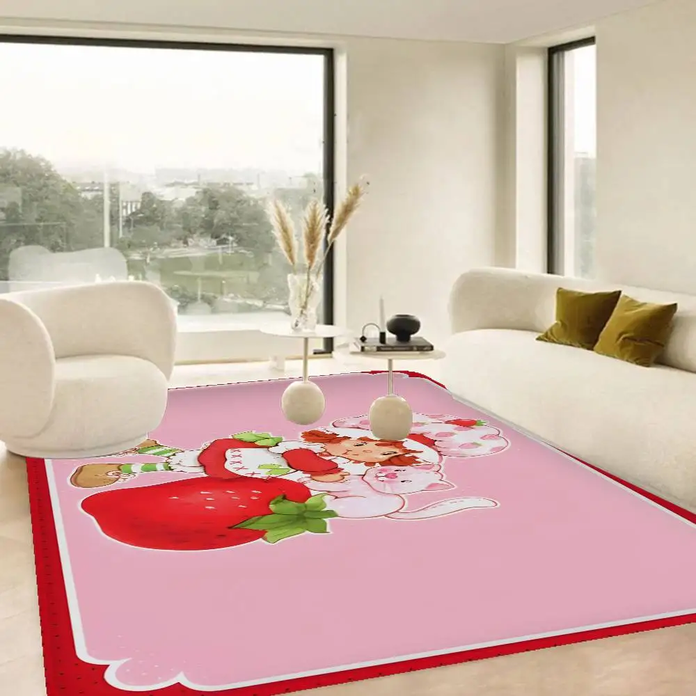 Classic Animation S-Strawberry S-Shortcake  Bathroom Mat Anti-slip Absorb Water Long Strip Cushion Bedroon Mat Welcome Doormat