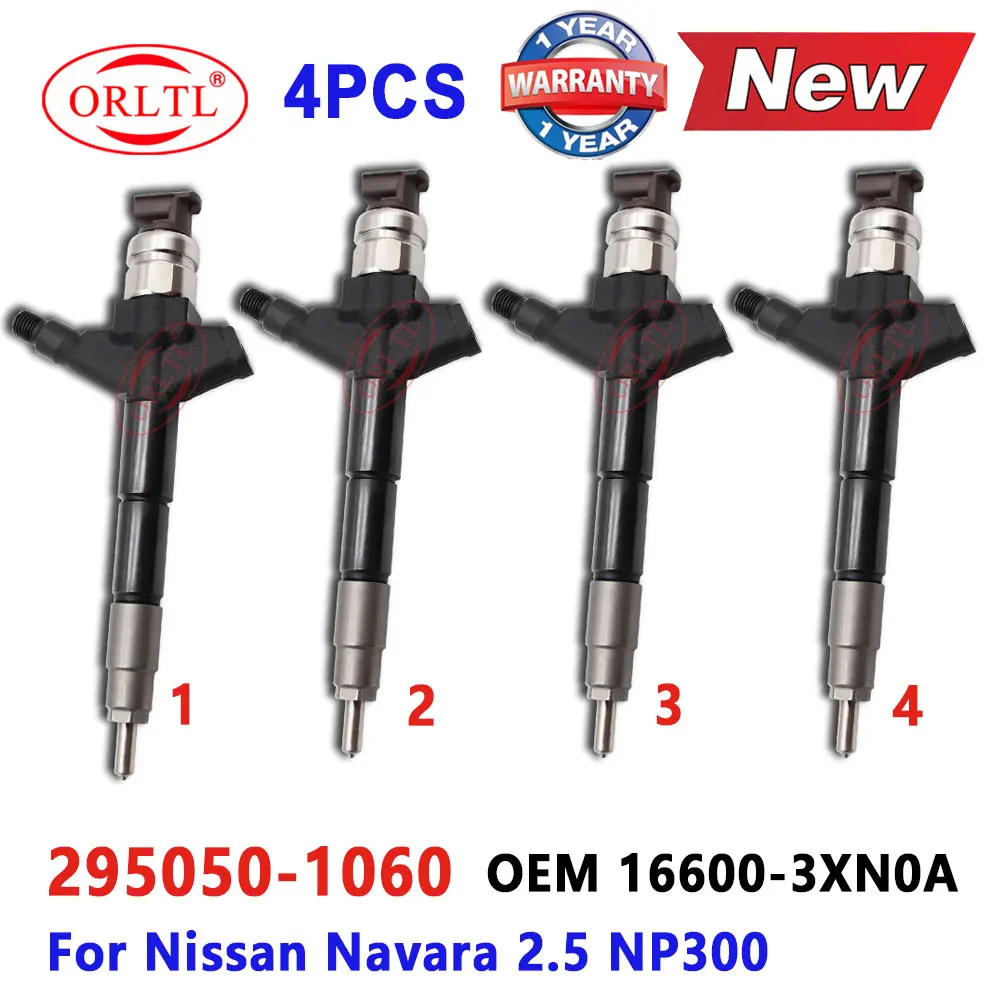 

4PCS 16600-3XN0A New Nozzle Assy 295050-1060 Diesel Injector 295050-1061 295050-1062 for NISSAN NAVARA 2.5 NP300 16600 3XN0A