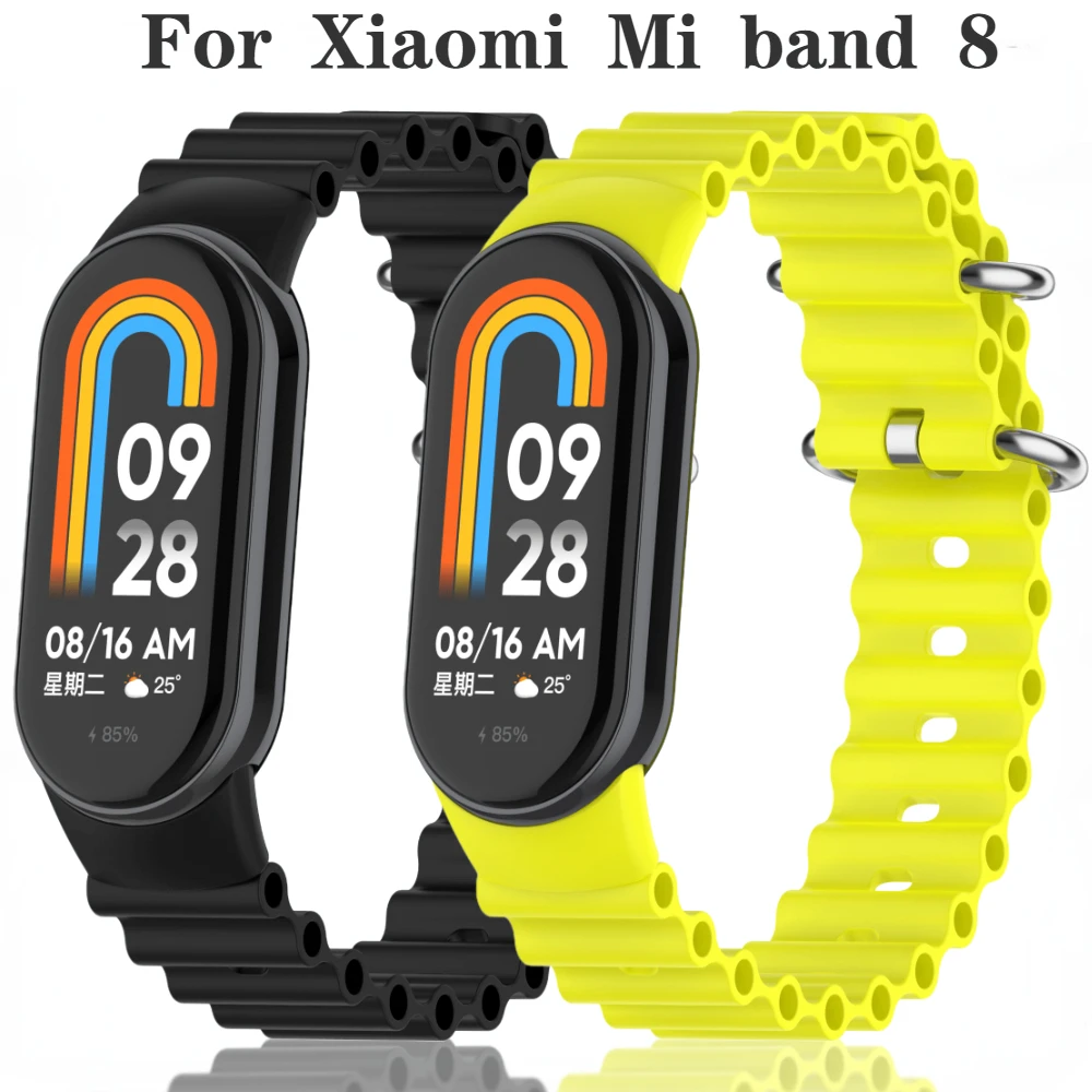 Bracelet en silicone pour Xiaomi Mi Band 8 9 Bracelet de displacement accenture de montre intelligenteaccessories de sport