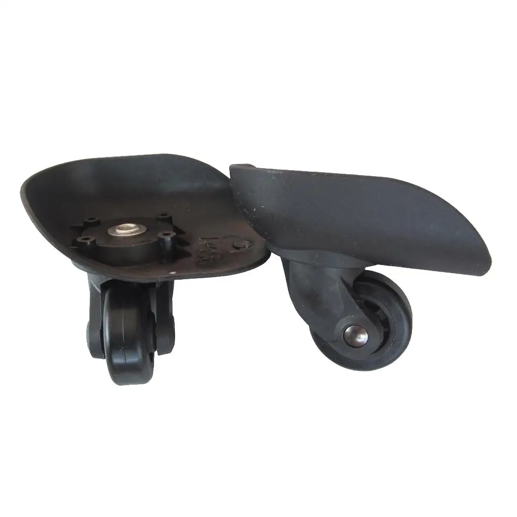 Suitcase Luggage Replacement Wheels Universal PVC Swivel Casters Black Durable Accessories for DIY Repair