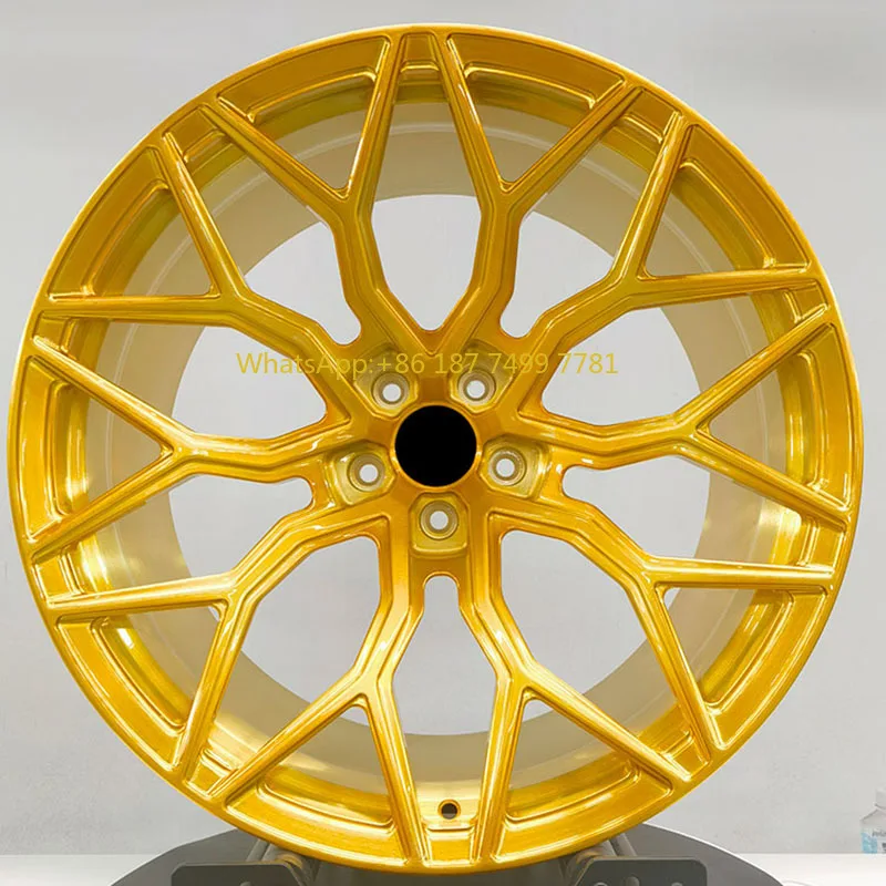 

High Performance 18 19 20 22Inch Frozen Gold Alloy Wheel Rim Hub 5X120 763M Fit for . F8X F87 M2 M3 M4 F82 Cs Forged Wheels