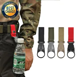 Gancio con fibbia in tessuto Porta bottiglia d'acqua Clip per esterno militare in nylon EDC Moschettone da arrampicata Cintura Zaino Gancio Campo