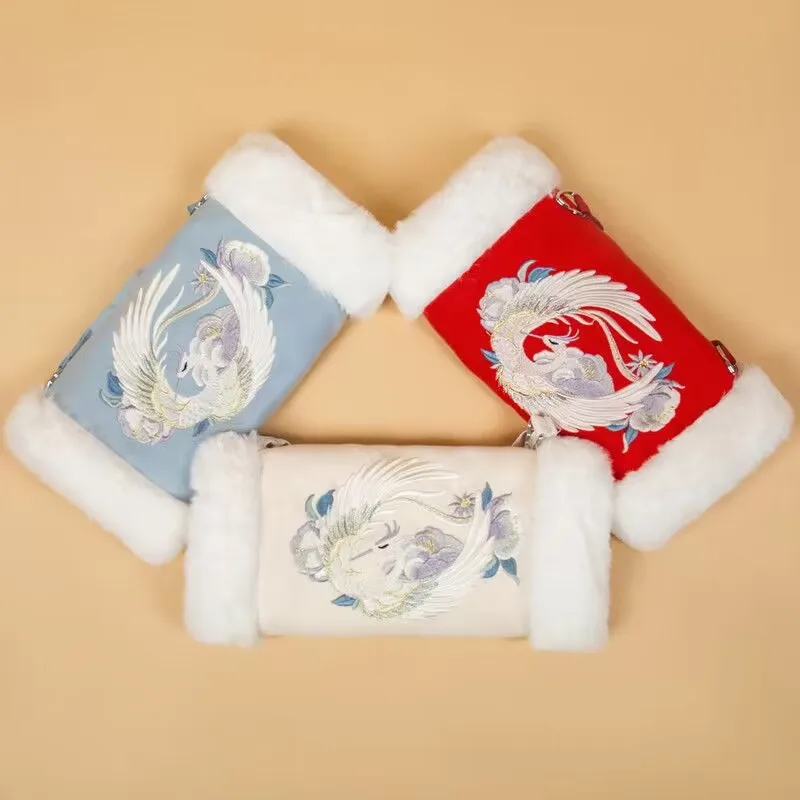 Hanfu Hand Cover Rabbit Fox Chinese Embroidery Multi-color Hand Warmer Autumn And Winter Warm Hand Warmer Hand Cover
