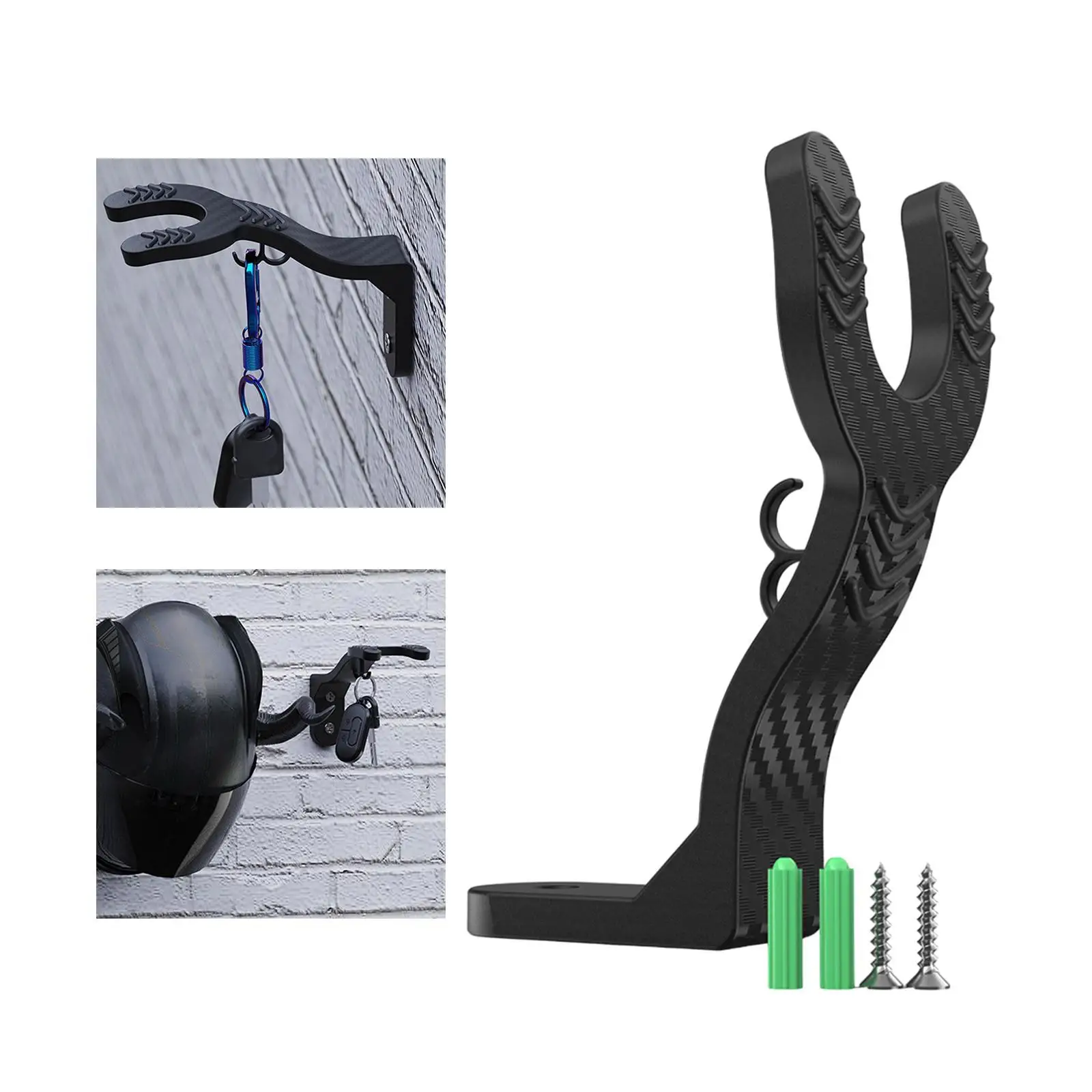 Motorcycle Helmet Rack Multifunctional Easy to Install Sturdy Hat Storage Rack Helmet Holder for Home Door Garage Wall Hats