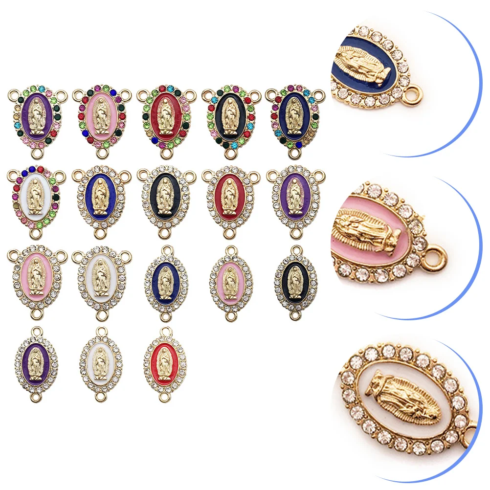 18 Pcs Our Lady Pendant Zinc Alloy Jewelry Charms Virgin Mary Pendants DIY Decoration Necklace Earrings Banquet