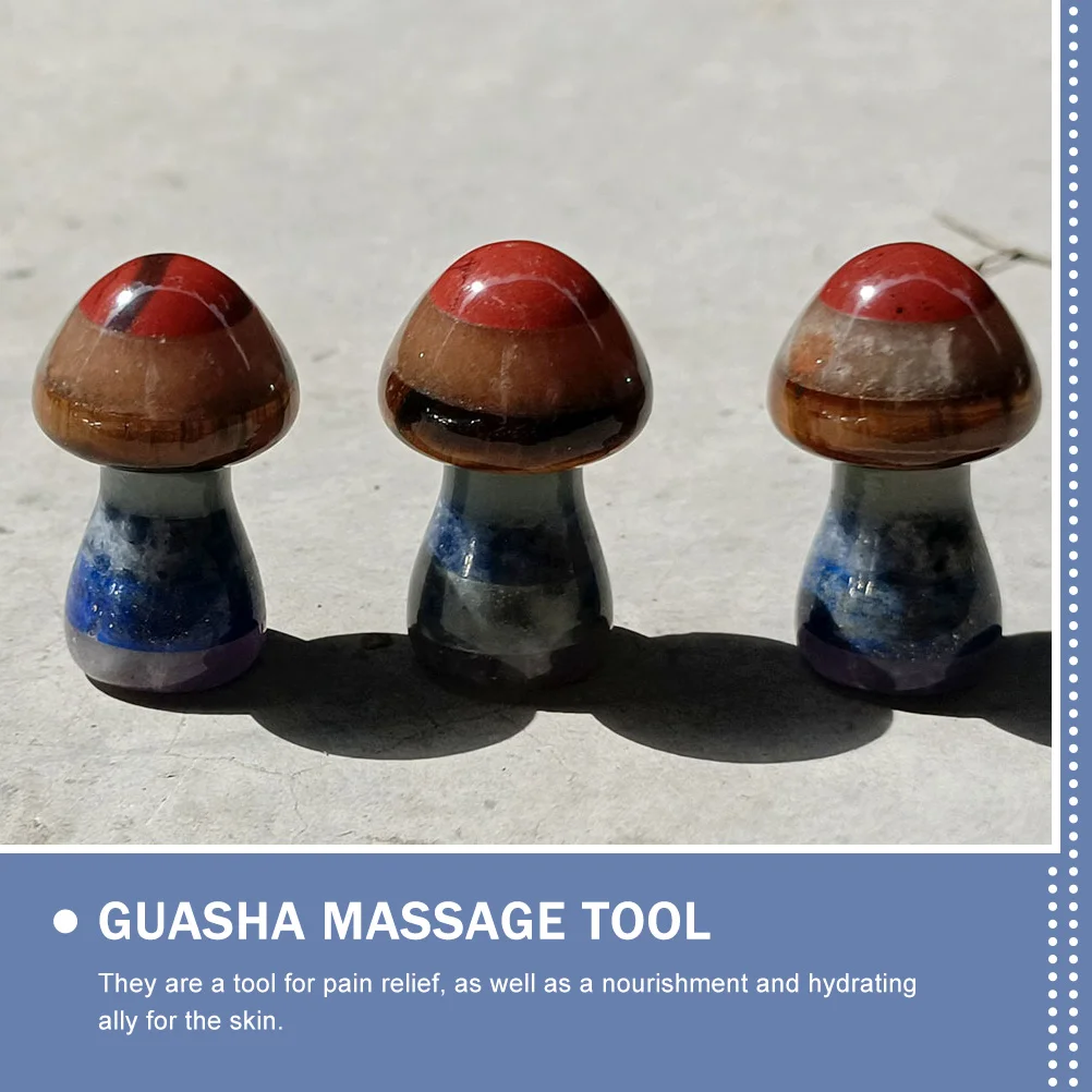 เห็ดคริสตัลหินอัญมณีFigurine MiniนวดหินขูดBoard Guashaเครื่องมือ