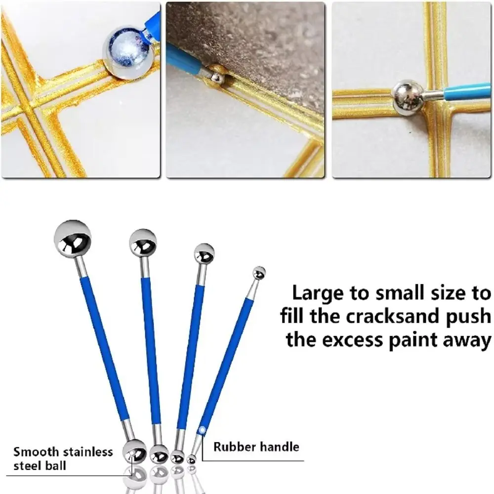 Stainless Steel Tile Grout Tool Tungsten Steel Double Steel Pressed Ball Seam Pressing Tool Dotting Pen Ball Stylus Polymer Clay