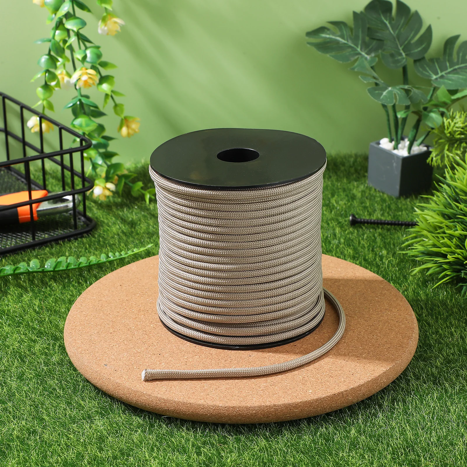 1 بكرة التخييم حبل 50 متر 9 ستراند النايلون الثقيلة قماش القنب حبل لخيمة في الهواء الطلق بقاء والعتاد المظلة الحبل نقل سحب #3