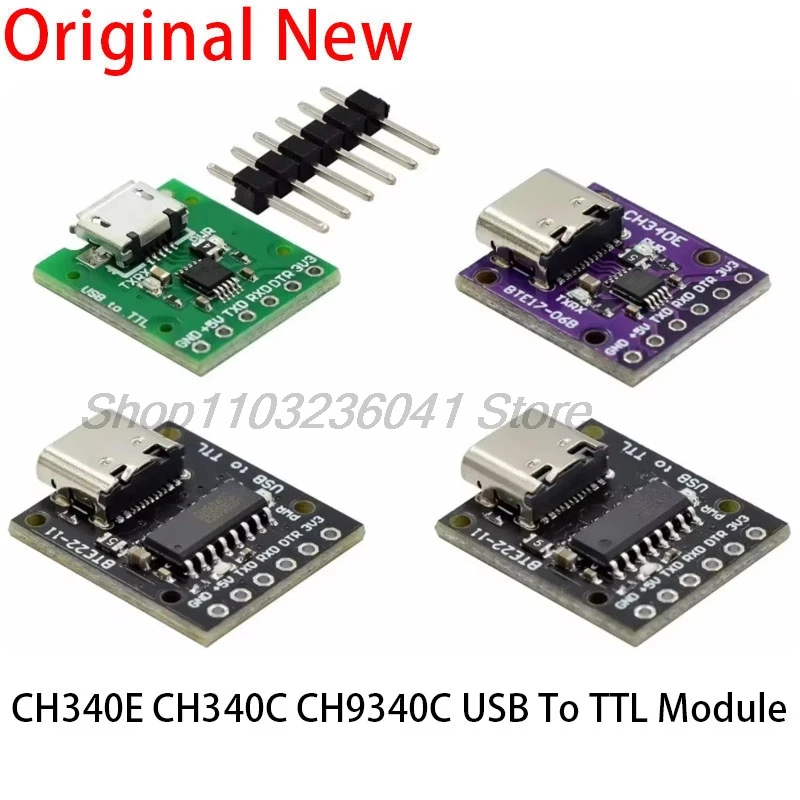 CH340E CH340C CH9340C USB 2.0 To TTL Module Alternative CP2104 CP2102 PL-2303HX HT42B534 FT232RL Supprt linux/mac/windows OTG