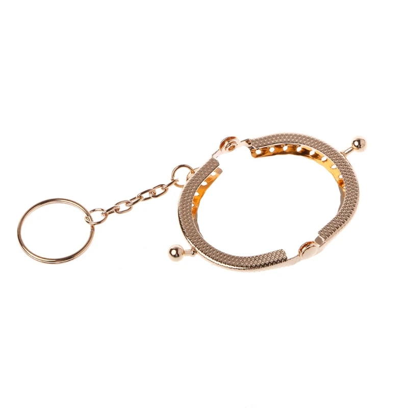 

X5XA 1PC Coin Purse Bag Arch Frame Kiss Clasp Lock With for Key Ring DIY Craft 5cm