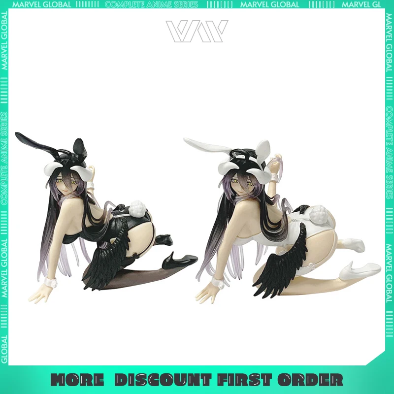 

11 см/4,33 дюйма Overlord на коленях альбедо кролик девушка улучшенная версия сексуальная и красивая девушка модель ручной работы чехол украшения для рабочего стола