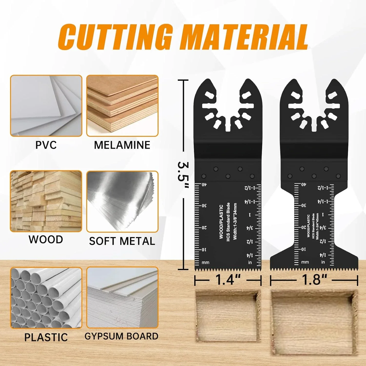 200/100/64 Stück oszillierende Sägeblätter Schnellwechsel-Multi-Werkzeugklingen-Kit oszillierende Werkzeug klingen Holz-Kunststoff-Multitool-Klingen