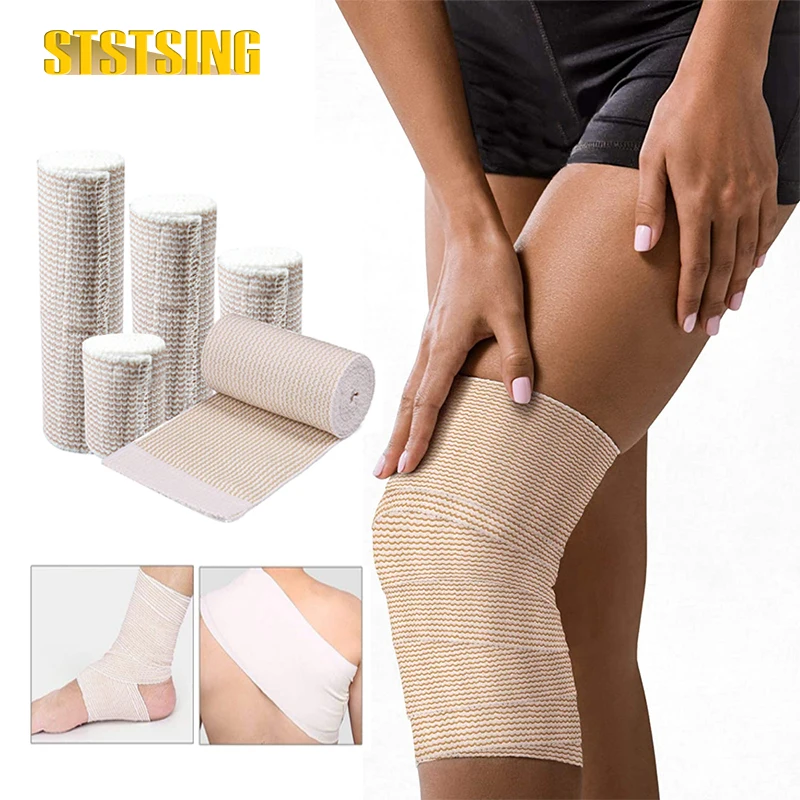 1 Roll Premium Elastic Bandage Wrap – Strong Compression Bandage Wrap with Self-Closure for Sports,Sprains,Wrist,Ankle and Foot