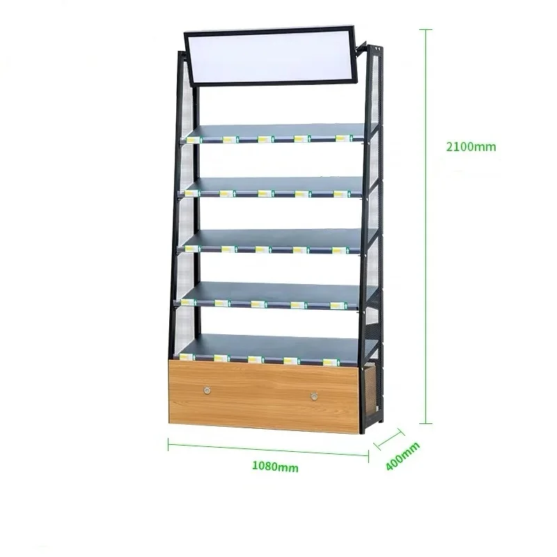 custom.supper market wooden display racks