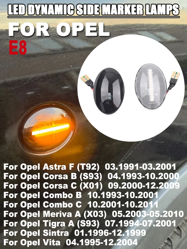 Para opel combo c b tigra a astra f meriva a corsa c b sintra vita led carro dinâmico marcador