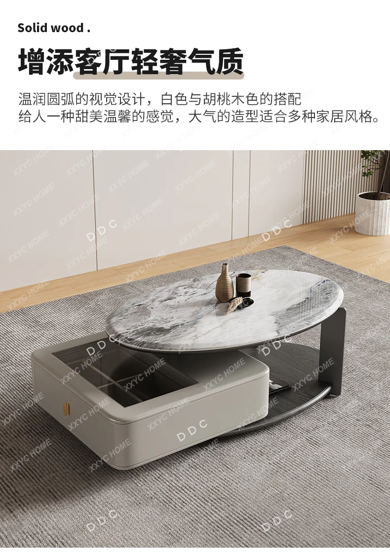 light luxury microcrystalline stone coffee table combination simple modern coffee table