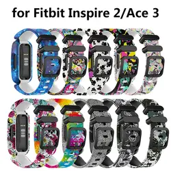 New Wrist Strap Silicone Bracelet For Fitbit Ace 3/inspire 2 Smart Watch Band Bracelet Replacement Kids Wristband Watchbands