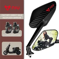 2Pcs/Pair Anti-Glare Motorcycle Rearview Convex Mirrors Rotatable 8mm For Niu Kqi3 Pro N1s M1 U1 M+ Ngt Uqi NQi GT NXT RQi MQi
