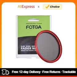 FOTGA 67mm Slim ND Fader Variable Filter Neutral Density ND2 to ND400 Red Replacement for Canon Nikon DSLR Camera ND Filter