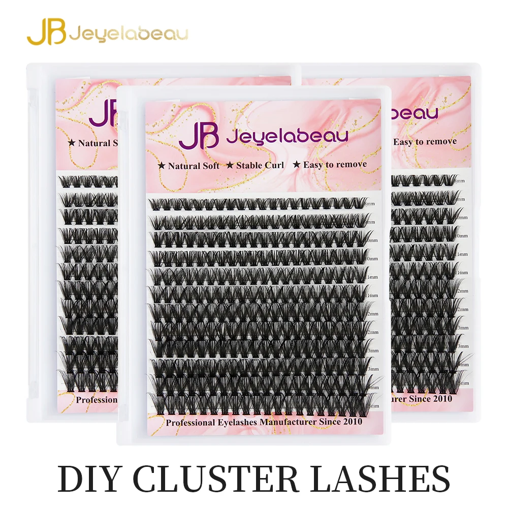 JB Jeyelabeau 30D/40D/50D rzęsy przedłużanie rzęs z norek DIY Cluster Lash rosja indywidualne sztuczne rzęsy naturalne wiązki rzęs