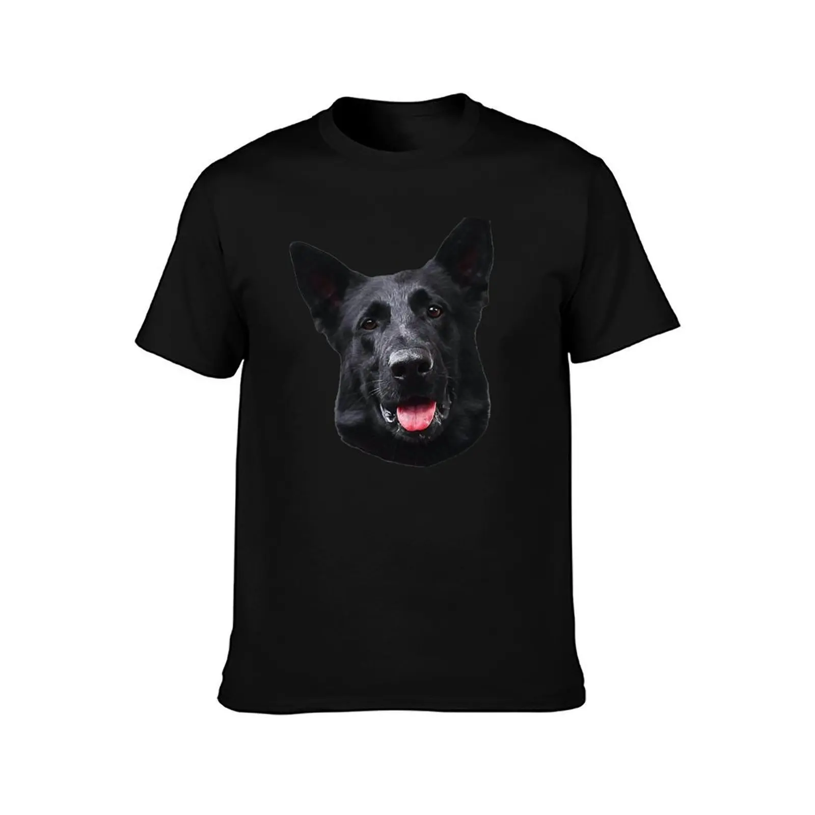Black German Shepherd Dog - Stunning! T-Shirt Basic Solid Tee for Daily Use T-Shirt