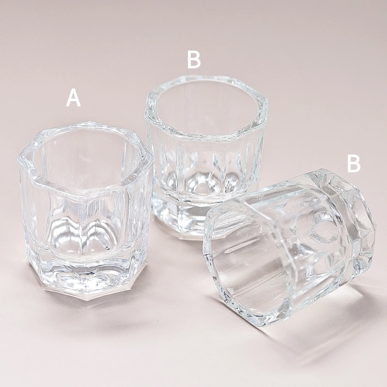 2 pezzi di cristallo colorato in polvere acrilica per unghie liquide tazza piatto coperchio ciotola portabicchieri attrezzature strumenti per manicure