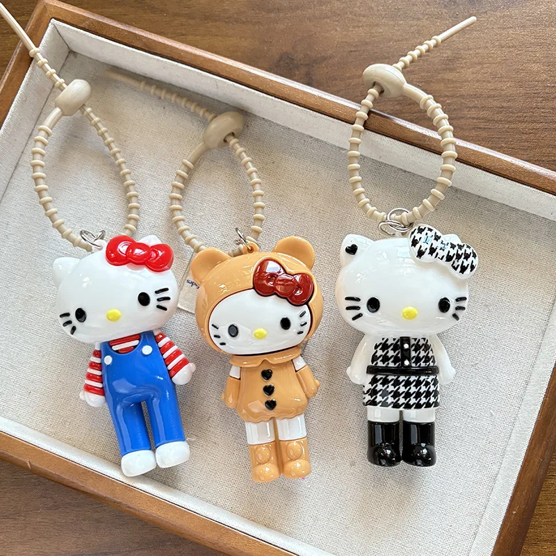 

Hello Kitty Keychain Cute Bag Charm Anime Cartoon Women Accessories Versatile Key Backpack Toy Decoration Kawaii Gift Wholesale