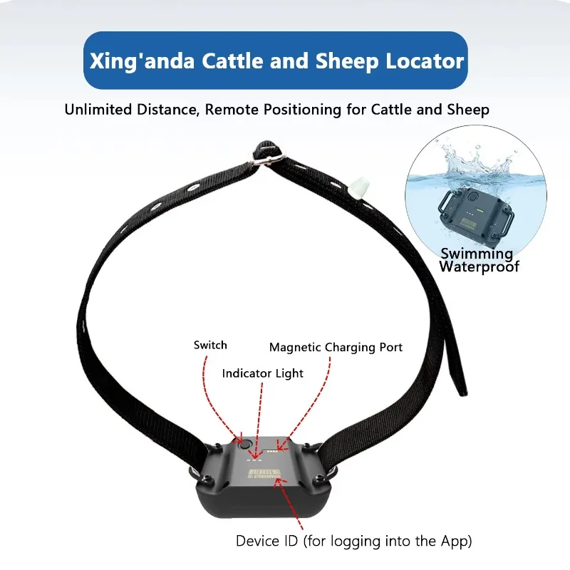 New Cow Gps tracker with 20000 MAh Battery Collar Gps Virtual Fence for Cows Sheep 4g Gps Tracking Device for Animal