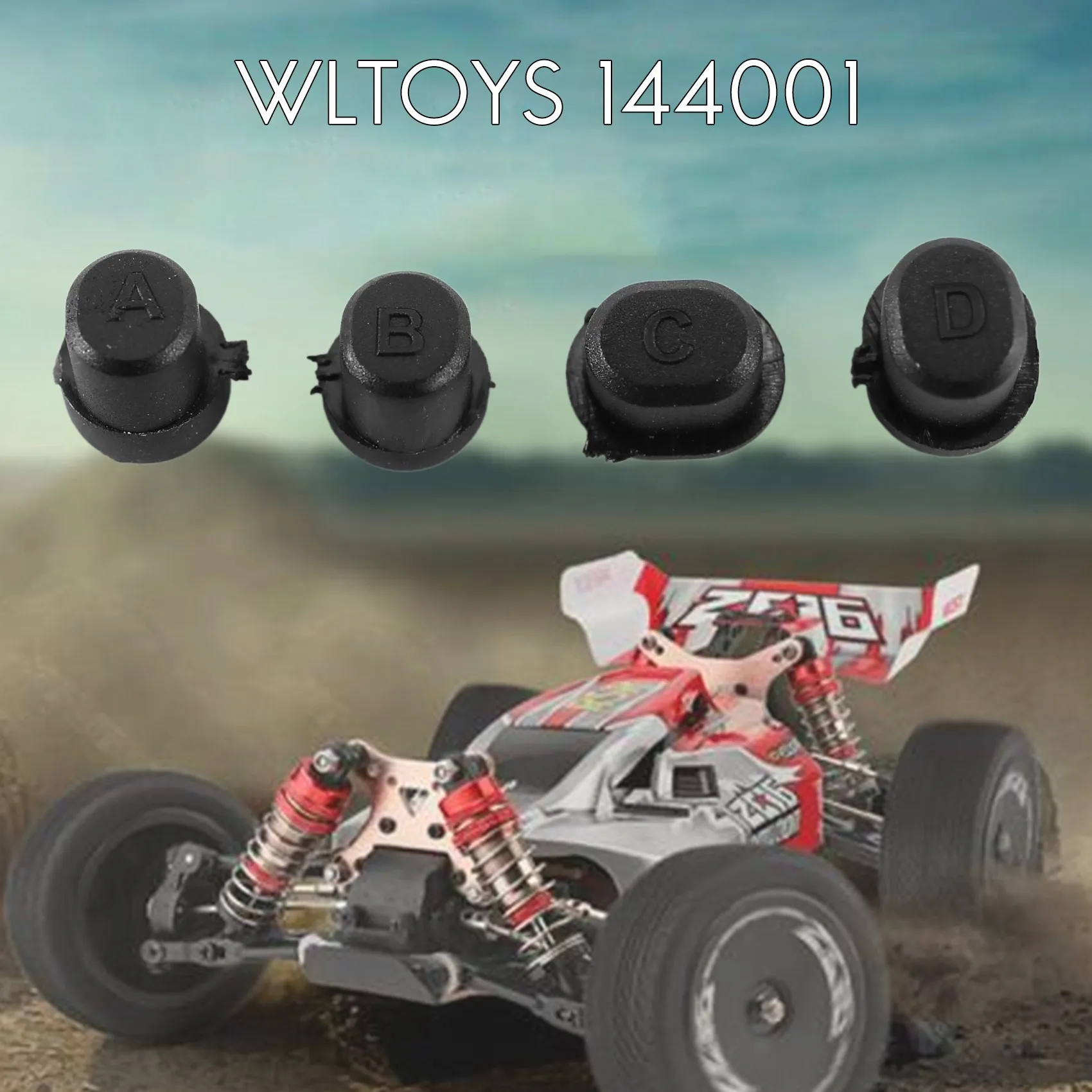 2 Set 144001-1267 Front and Rear Swing Arm Shaft Sleeve for WLtoys 144001 1/14 4WD RC Car Spare Parts